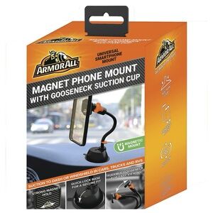 Armor All™ Magnetic Gooseneck Phone Mount Black/Orange